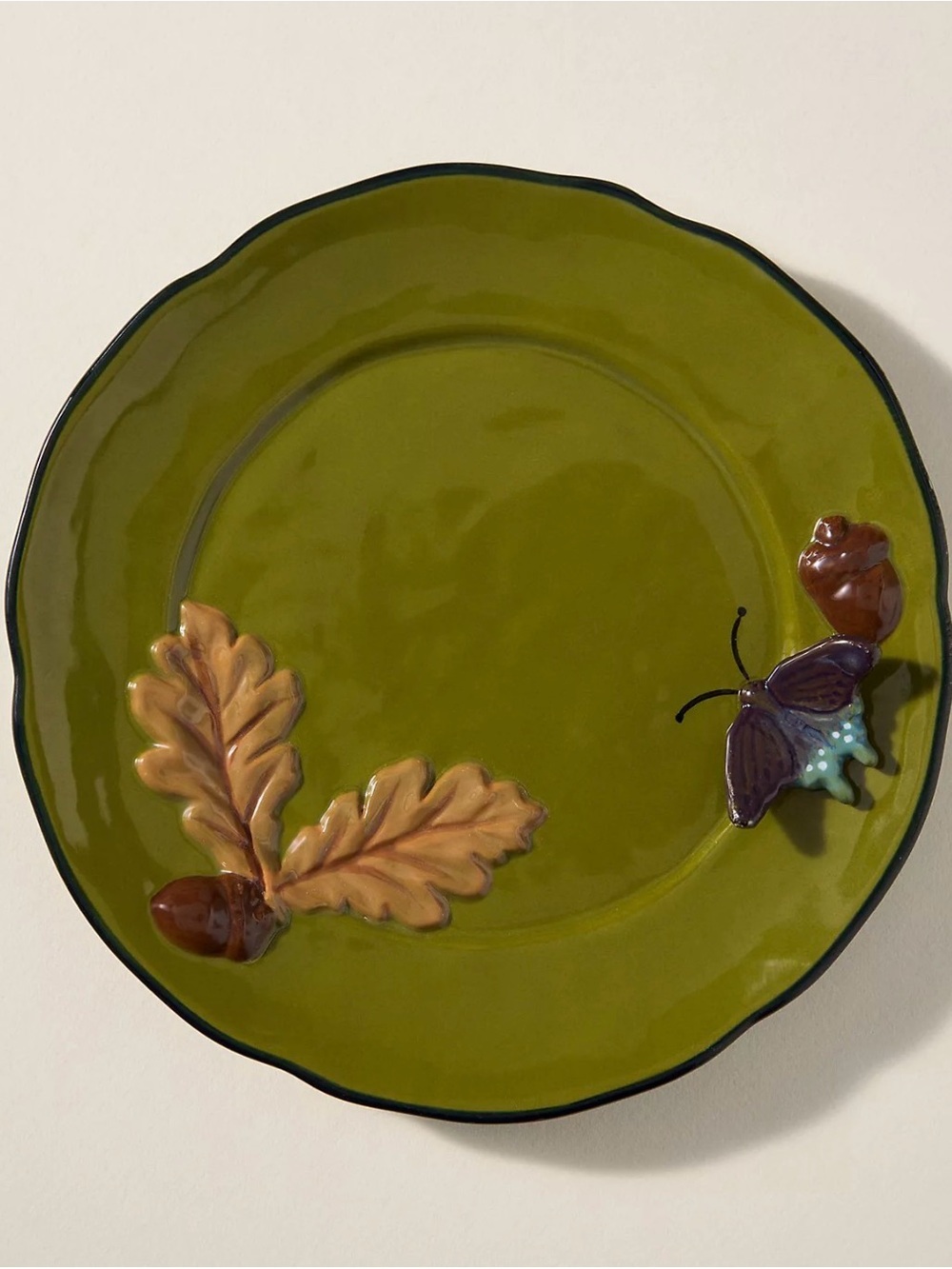NEW Anthropologie The Faye Icon Stoneware Dessert Plate: Fall Edition